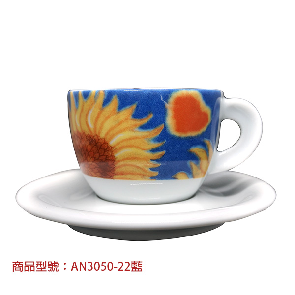 【d'ANCAP】向日葵卡布杯組(2杯2盤) d’ANCAP,ANCAP,咖啡杯,瓷杯,義大利咖啡杯,濃縮杯,卡布杯,拿鐵杯,咖啡器具,義大利製造,老爸咖啡,咖啡,lebarcoffee,coffee