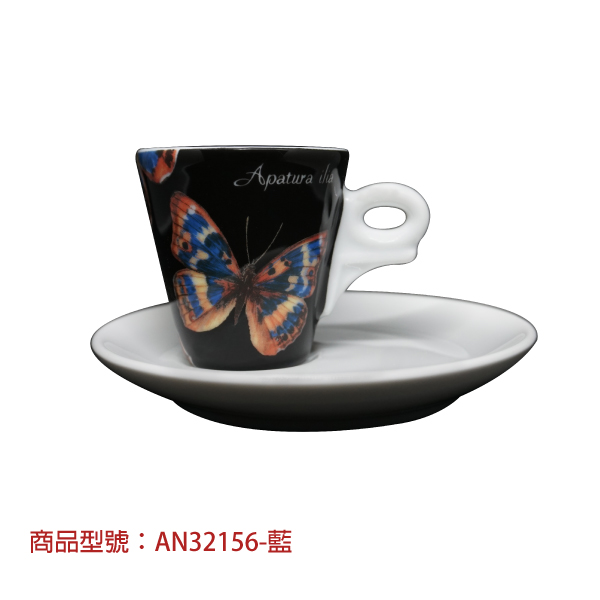 【d'ANCAP】奇幻蝴蝶濃縮杯組(2杯2盤) d’ANCAP,ANCAP,咖啡杯,瓷杯,義大利咖啡杯,濃縮杯,卡布杯,拿鐵杯,咖啡器具,義大利製造,老爸咖啡,咖啡,lebarcoffee,coffee