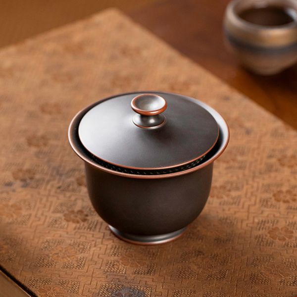 原木香 坭興陶 手工懸停蓋碗 約150ml 茶具 茶壺 陶具 陶瓷 陶藝 手工製 養茶 紫泥 白泥 坭興陶,懸停蓋碗,手工,陶具,陶瓷,茶具,茶壺,陶壺,手工茶壺