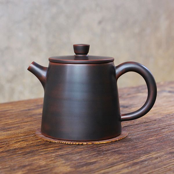 原木香 坭興陶 一桶金壺 約230ml 陶具 陶瓷 茶具 茶壺 陶藝 藝品 手工茶壺  招財 開運 聚財 聚財  風水 財位 引財氣 坭興陶,一桶金壺,陶具,陶瓷,茶具,茶壺,陶藝,藝品,手工茶壺