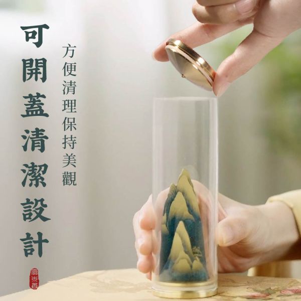 原木香 倒流線香座 2款 流煙幽谷 流煙朝霞  臥香 線香 香具 招財 開運 聚財 旺運 旺事業 守財 聚財 財運滾滾來 風水 財位 引財氣 