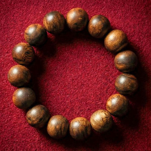 原木香 【限量7條】限時3天優惠 黃金綠棋楠沉香手串 超重油 圓珠款 15mm(15顆) 16g 清涼甜香 手串 沉香 沉香手串 棋楠 奇楠 提神醒腦 避邪 除障 淨化磁場 安神 定心 提升正能量 