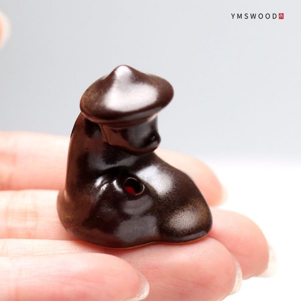 原木香 姜太公釣魚臥香座 精美仿古窯燒 線香座 獨一無二 縣香盒 茶席 擺飾 風水 居家裝飾 線香 臥香 招財 淨化磁場 除穢 保平安 姜太公釣魚臥香座,陶瓷臥香座,仿古香插,線香座,臥香香插,茶席香器,書房香具,東方香道,禪意香器,文人雅器