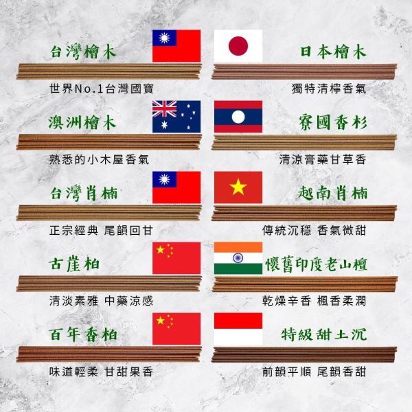 原木香 立香全品項 16種味道 (一尺 尺三 尺六) 原木製作 無助燃劑 不燙手 SGS檢驗 天然香 環保香 拜拜香 普渡 拜神 供佛 燒香 寺廟 廟宇 祭祀 初一十五 開運 轉運 祈福 招財 聚財 消災 解厄 除障 除穢 避邪 辟邪 化煞 擋煞 保平安 淨化磁場 台灣檜木 台檜 日本檜木 澳洲檜木 寮國香杉 百年香柏 龍柏 肖楠 降真 沉水降真 古崖柏 甜土沉 安汶沉香 東非老山檀香 新山檀香 惠安 降香紫玉髓 懷舊印度老山檀香 琥珀肖楠 立香,拜拜香,拜拜,香,祭祀,祖先,天然香,普渡,供佛,燒香,初一十五,檜木,香杉,香柏,肖楠,降真,沉香,檀香