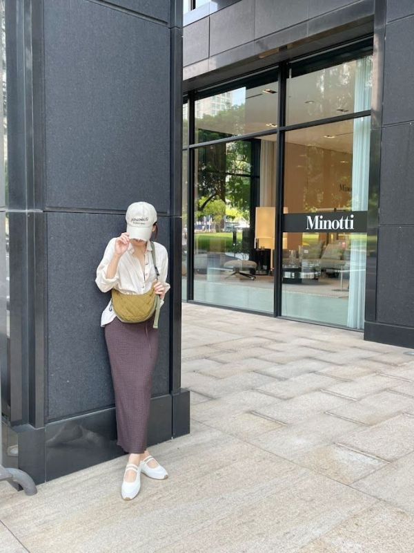 【現貨】不分性別尼龍斜肩背包-芥黃色菱格紋 