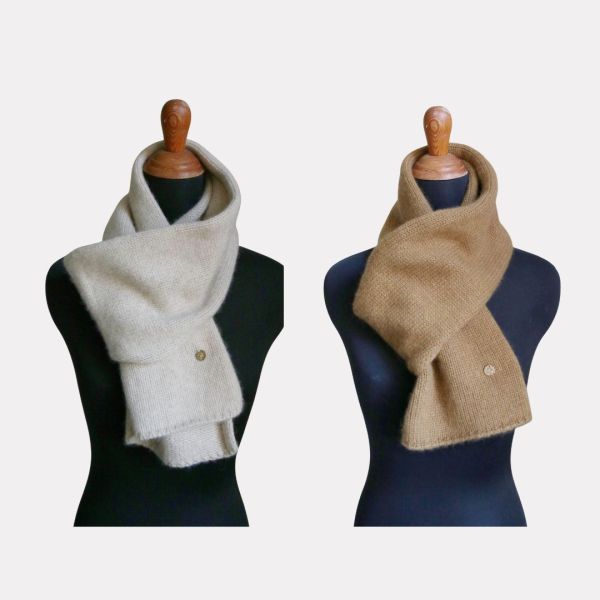 【預購】短版混兔毛圍巾 