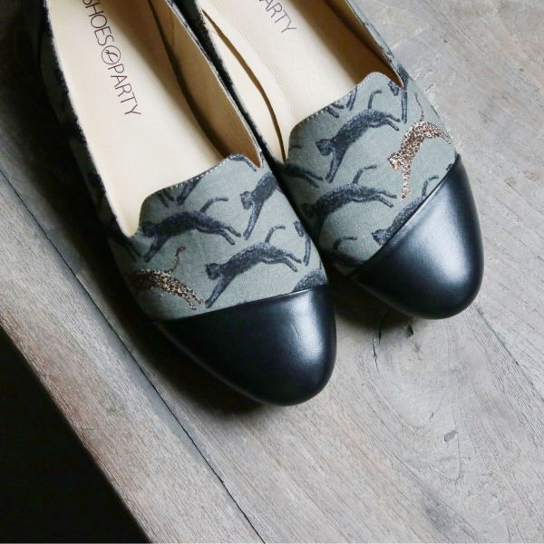 【限量接單17雙】暮色豹影斜拼接歐貝拉 