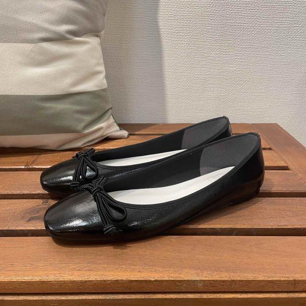 【現貨】【皺黑鏡】DALI日本製晴雨兩穿小方頭芭蕾舞鞋 