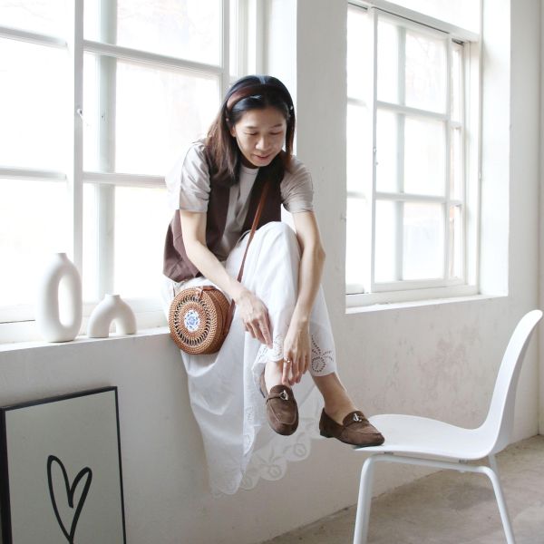 【接單手工製】世界系列_圓方楦精品等級羊絨鎖頭樂福便鞋 