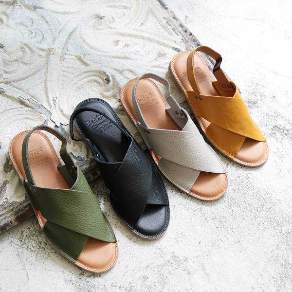 【接單手工製】世界系列_日本製Recipe寬版交叉軟皮涼鞋 