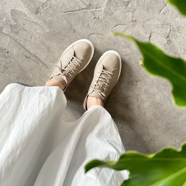 【接單手工製】世界系列_日本製Recipe大人女子素面綁帶休閒鞋 