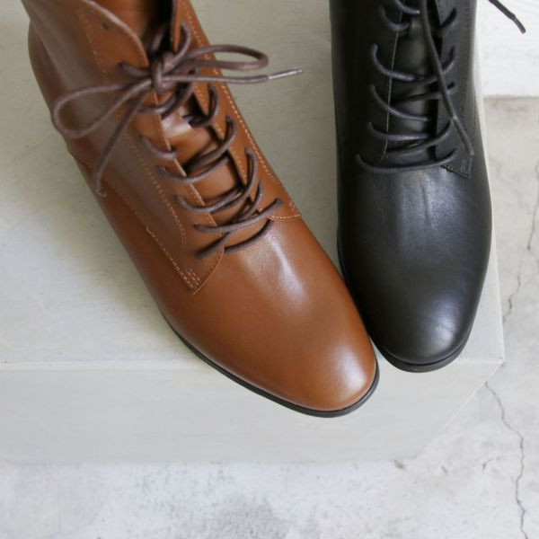 【試穿鞋福利】方中帶尖！顯腳小綁帶中筒靴 