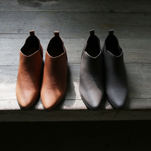 【接單手工製】特殊皮革俐落剪裁切爾西真皮短靴 