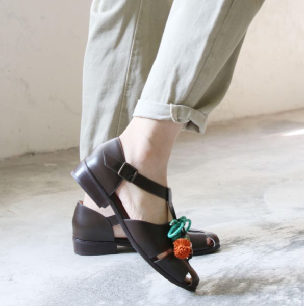 【買就送配件】寬版編織漁夫涼鞋 