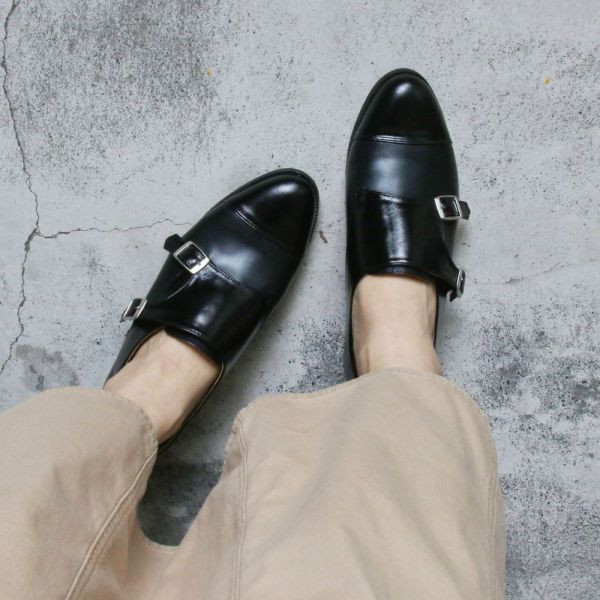 【現貨】英倫風拼接孟克鞋 