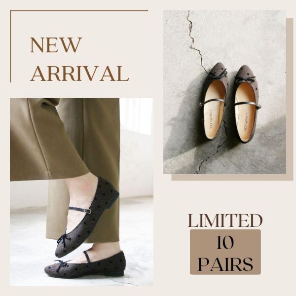 【限量訂製】絨布蝴蝶結瑪莉珍便鞋 