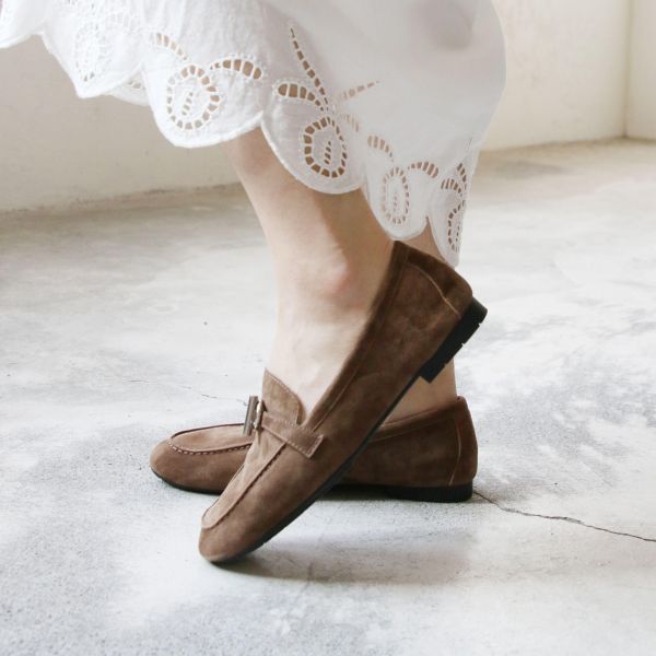 【接單手工製】世界系列_圓方楦精品等級羊絨鎖頭樂福便鞋 