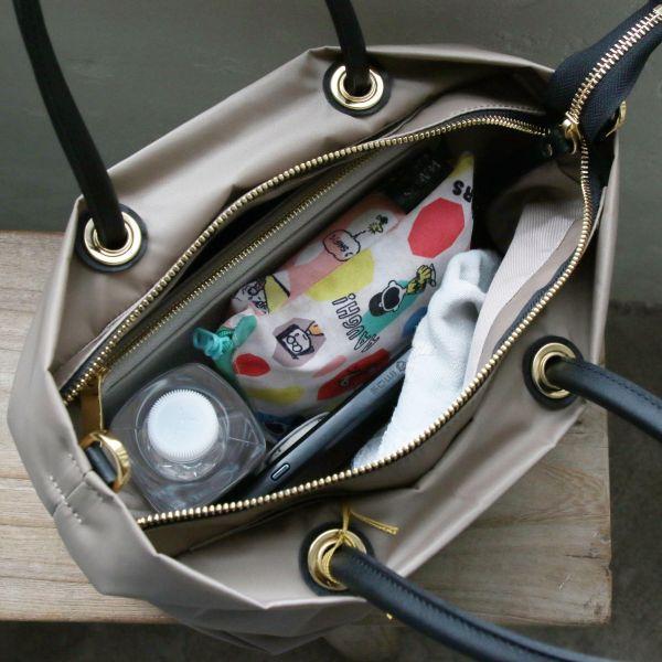 【現貨】皮革拼接輕量尼龍M水餃包 