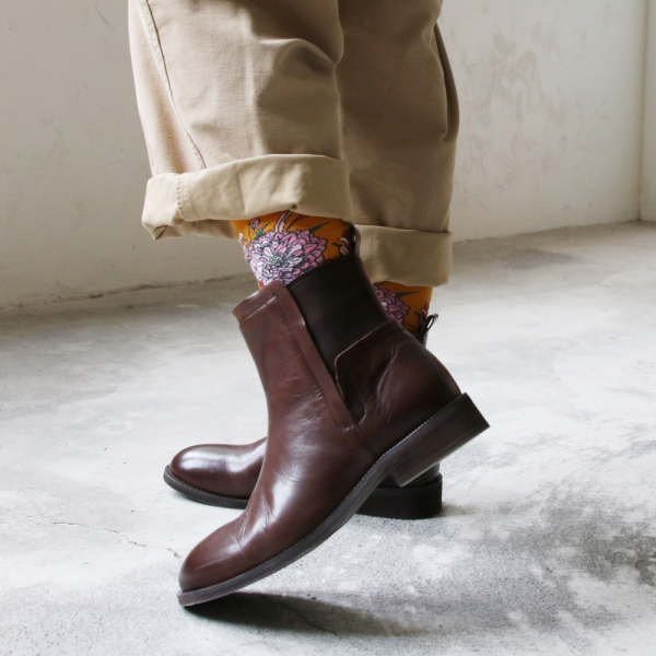 【預購】世界系列_水洗牛皮鬆緊帶短靴 