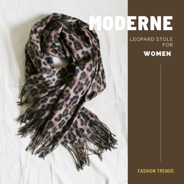 【預購】豹紋圍巾 