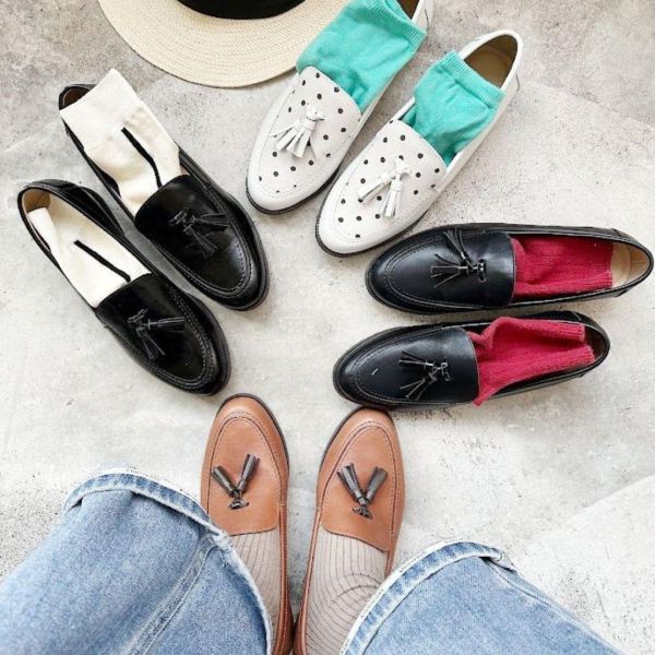 【接單手工製】大人休閒感輕量流蘇樂福鞋 