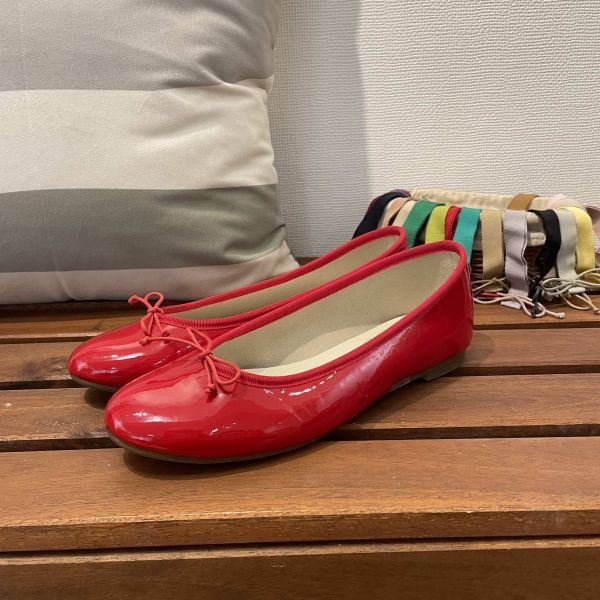 【最後一雙25.5】【紅】世界系列_日本製晴雨兩穿圓頭芭蕾舞鞋 
