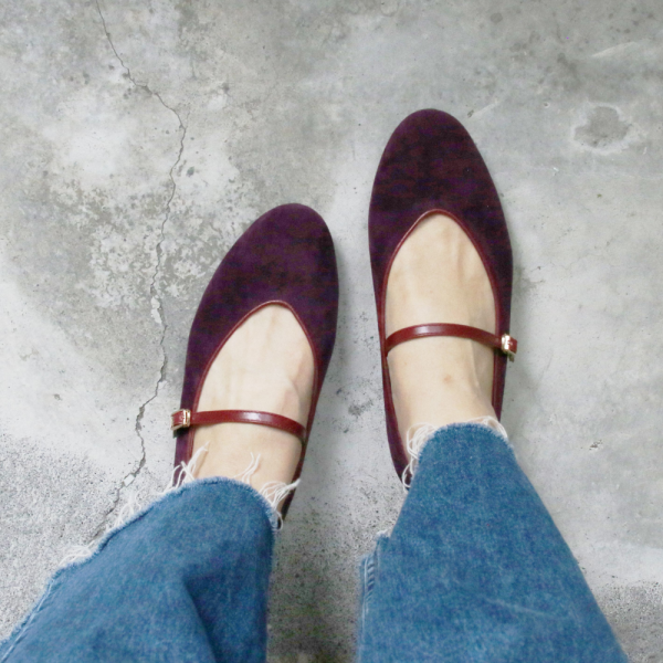 【現貨】異素材跳色修飾腳版瑪莉珍 