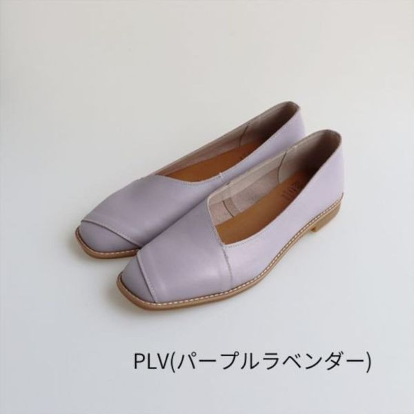 【現貨】世界系列_日本製Recipe斜V口小方頭低跟鞋 