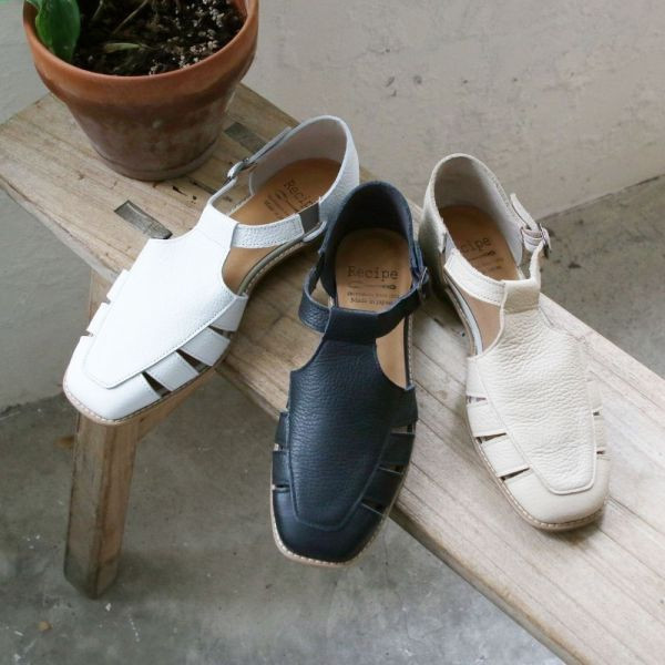 【接單手工製】世界系列_日本製Recipe零適應期超軟牛皮方頭編織涼鞋 