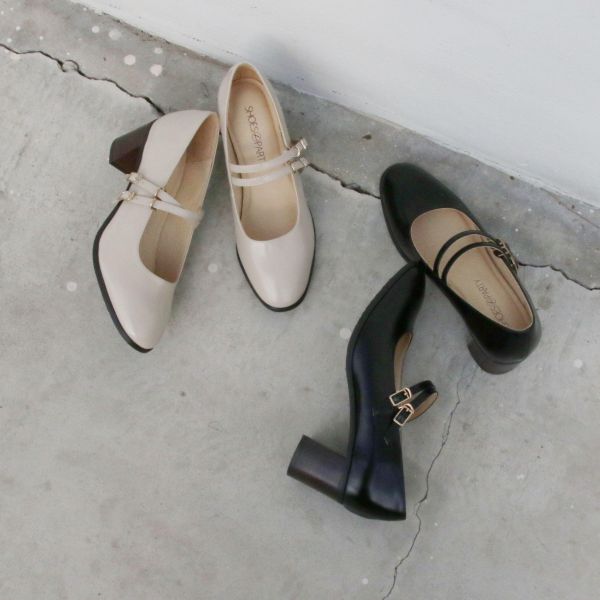 【試穿鞋福利】接單手工製_復古雙帶瑪莉珍跟鞋 