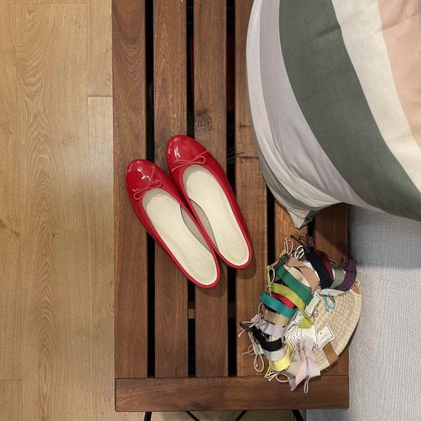 【最後一雙25.5】【紅】世界系列_日本製晴雨兩穿圓頭芭蕾舞鞋 