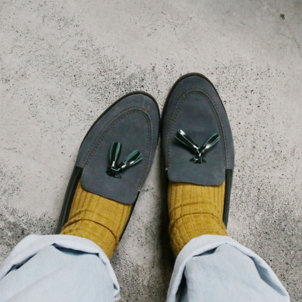 【接單手工製】大人休閒感輕量流蘇樂福鞋 