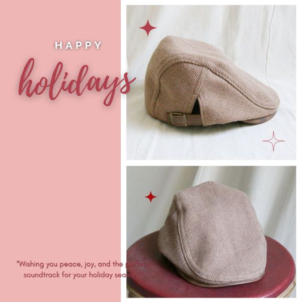 【預購】燈芯絨立體鴨舌帽 