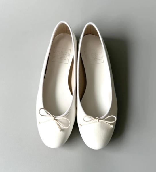 【圓頭芭蕾團購】【白】FIKA_日本製晴雨兩穿圓頭芭蕾舞鞋 