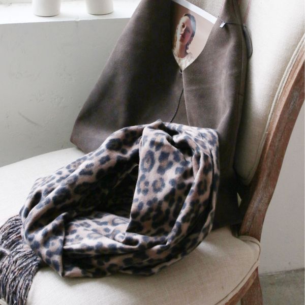 【預購】豹紋圍巾 