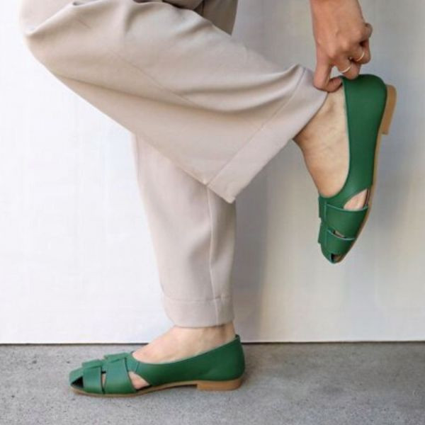 【試穿鞋福利】世界系列_日本製小方頭編織涼鞋 