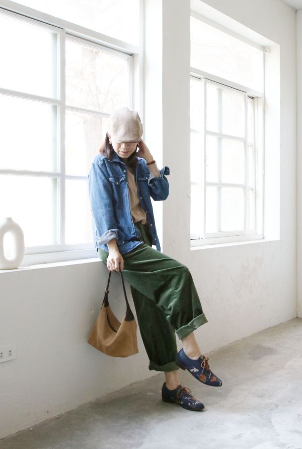 【限量訂製】冬夜木槿橘德比鞋 