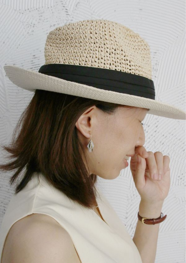 【現貨_日本手做飾品團】限量_無耳洞對應_異素材拼接耳環 