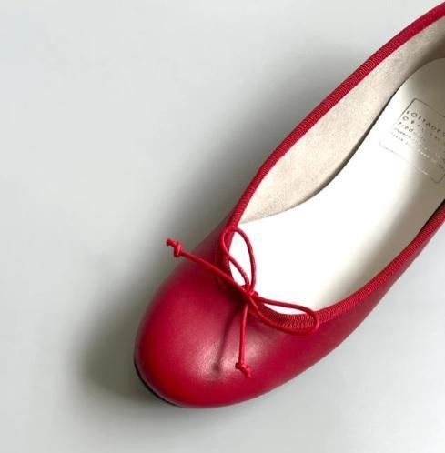 【圓頭芭蕾團購】【紅】FIKA_日本製晴雨兩穿輕量圓頭芭蕾舞鞋 