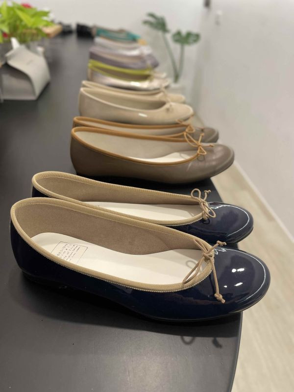 【最後一雙】【鏡面深藍】FIKA_日本製晴雨兩穿圓頭芭蕾舞鞋 