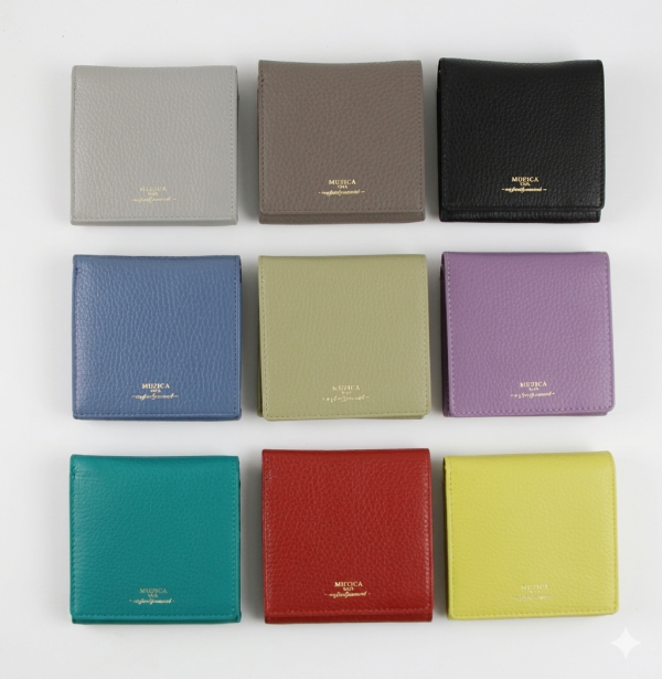 【預購】新品_MS繽紛派對義大利皮革短夾 