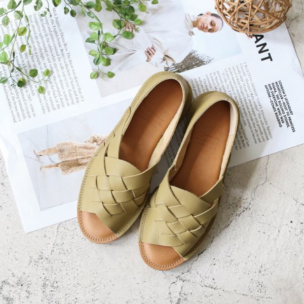 【接單手工製】世界系列_日本製Recipe魚口設計編織涼鞋 