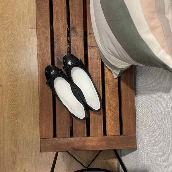 【現貨】【皺黑鏡】DALI日本製晴雨兩穿小方頭芭蕾舞鞋 