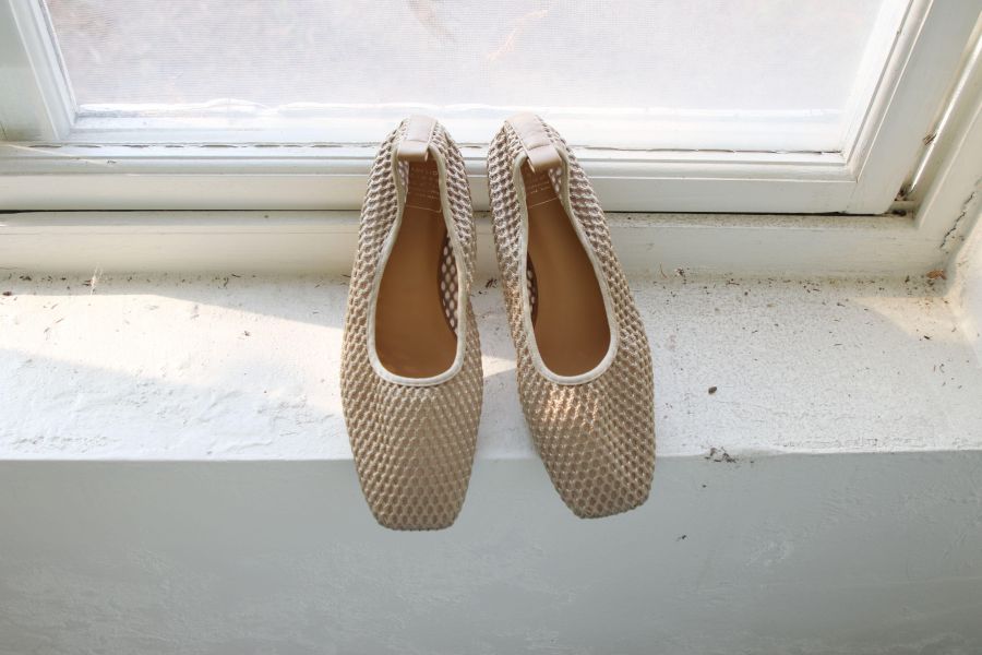 【世界系列】京都網編透氣方頭便鞋 