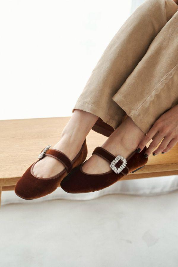 【現貨】【栗棕】世界系列_晴雨兩穿_日本製滾邊鑽扣瑪莉珍鞋 