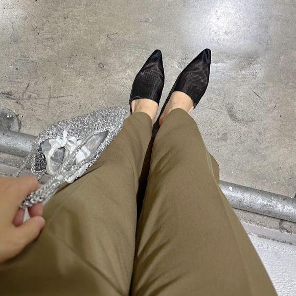 【預購】銀色紗線編織手提小包 