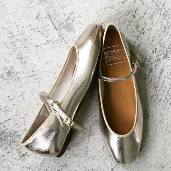 【現貨】【金】世界系列_晴雨兩穿_日本製小方頭瑪莉珍鞋 