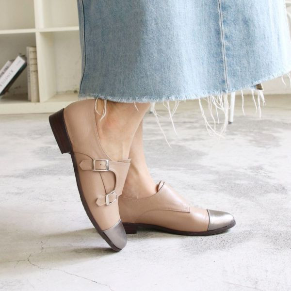 【現貨】英倫風拼接孟克鞋 