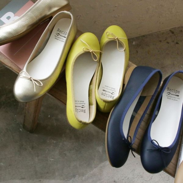 【試穿鞋福利】世界系列_日本製Recipe小圓頭蝴蝶結真皮芭蕾 
