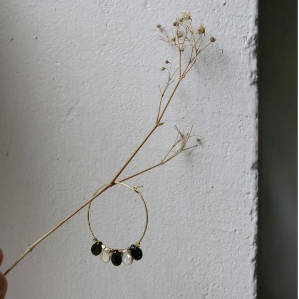 【現貨_日本手做飾品】秋夜閃耀耳環／無耳洞耳環 